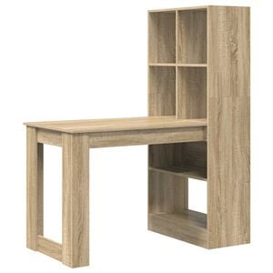 vidaXL Stalas Sonoma ąžuolas Apdirbta mediena 122 x 67 x 145 cm