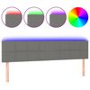 vidaXL Galvūgalis su LED, tamsiai pilkas, 200x5x78/88cm, audinys