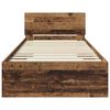 vidaXL Lovos rėmas Senovinis medis 90 x 190 cm Apdirbta mediena