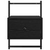 vidaXL &Scaron;alia lovos spintelė su stalčių Juodas ąžuolas 35 x 30 x 51 cm