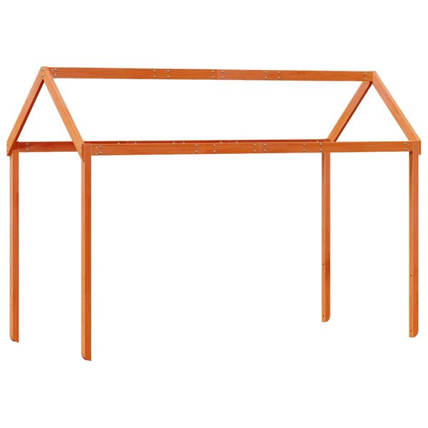 vidaXL Vaikiškos lovos stogas, vaško rudas, 207x95,5x159cm, pušis