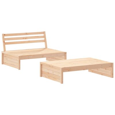 vidaXL Sodo poilsio baldų komplektas, 2 dalių, pušies medienos masyvas