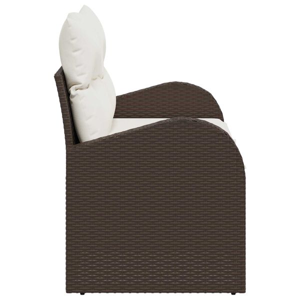 vidaXL Sodo sofa Ruda 124 x 62 x 69cm poliratanas