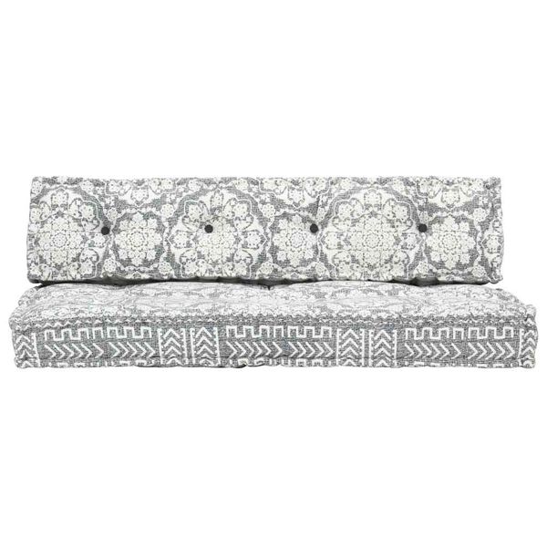 vidaXL Pagalvėlė sofai iš palečių, šviesiai pilka, audinys, skiautinė