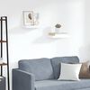 vidaXL Pakabinamos sieninės lentynos, 2vnt., baltos, 40x23x3,8cm, MDF