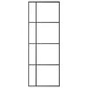 vidaXL Stumdomos durys, juodos, 76x205cm, ESG stiklas ir aliuminis
