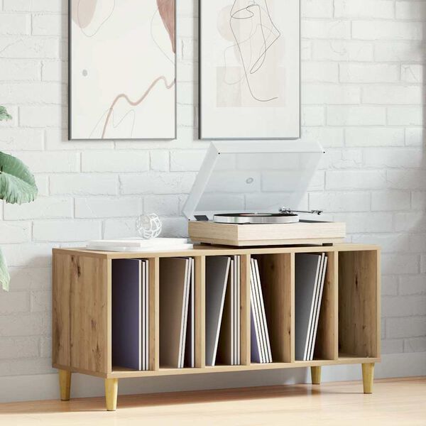 vidaXL Vinilinių plok&scaron;telių spintelė, artisano, 100x38x48cm, mediena