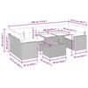 vidaXL Sofos komplektas su pagalvėlėmis, 8 dalių, smėlio, poliratanas