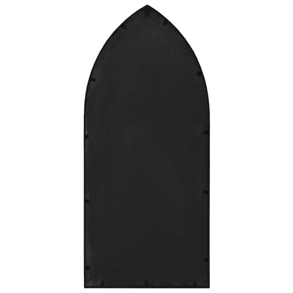 vidaXL Sodo veidrodis, juodos spalvos, 100x45cm, geležis