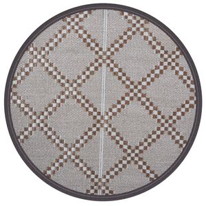 vidaXL Lauko kilimas, ARAKIL rudos spalvos, 120cm skersmens, PP