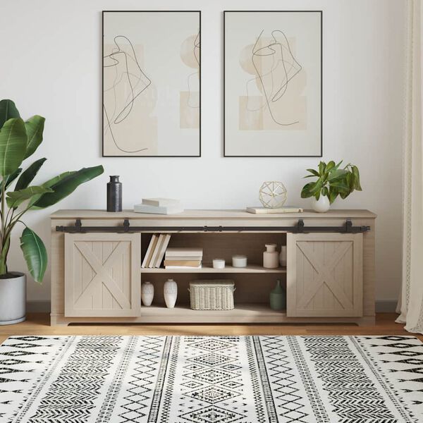 vidaXL stumdomų spintelių durų komplektas 183 cm anglinis plienas