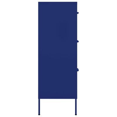 vidaXL Spintelė su stalčiais, tamsiai mėlyna, 80x35x101,5cm, plienas