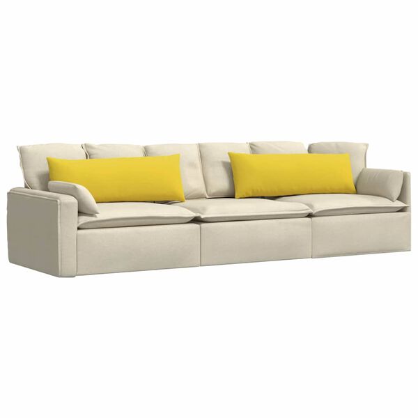 vidaXL Sofa Pagalvės 2 pcs &Scaron;viesi geltona 120 x 40 cm audinys