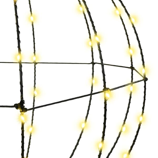 vidaXL Dovana su 320 LED 2 pcs &Scaron;ilta balta 50 cm metalas