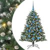 vidaXL Dirbtinė Kalėdų eglutė Žalia 120 cm PVC, plastikas ir plienas