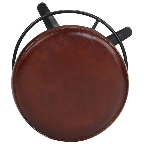 vidaXL Baro taburetės, 2vnt., 76cm, tikra oda