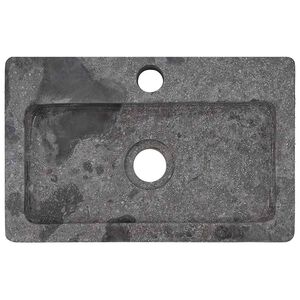 vidaXL Sieninis praustuvas, pilkas, 38x24x6,5cm, marmuras