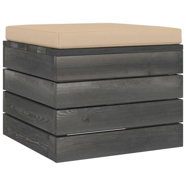 vidaXL Sodo komplektas i&scaron; palečių su pagalvėlėmis, 9 dalių, pu&scaron;is