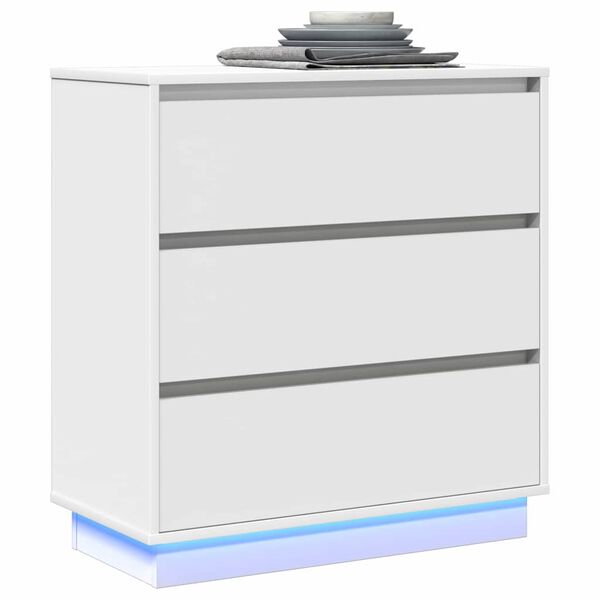 vidaXL &Scaron;alia lovos spintelė Balta 71 x 34,5 x 75 cm Apdirbta mediena