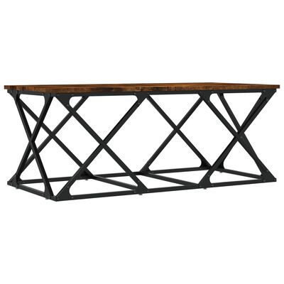 vidaXL Kavos staliukas, dūminio ąžuolo, 100x49x40cm, apdirbta mediena