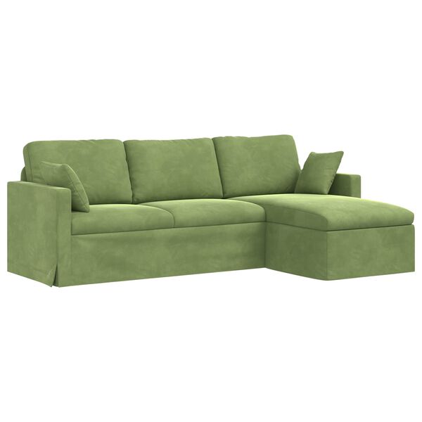 vidaXL Sofa &Scaron;viesiai žalia 198 x 134 x 80 cm Aksomas