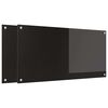 vidaXL Virtuvės atbraila 2 vnt. Juoda 100 x 50 cm grūdintas stiklas