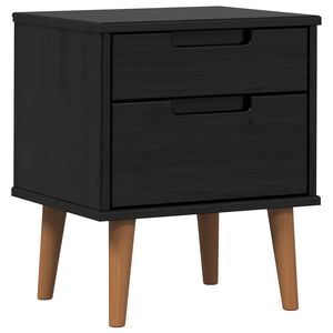 vidaXL &Scaron;alia lovos spintelė MOLDE Juoda 40 x 35 x 48 cm