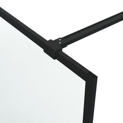 vidaXL Dušo sienelė, juodos spalvos, 80x195cm, ESG stiklas, matinė