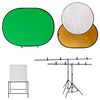 vidaXL Fotostudijos rinkinys su fonų rinkiniu, stalu ir reflektoriumi