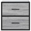 vidaXL Sieninės naktinės spintelės, 2vnt, pilka, 40x31x39,5 cm