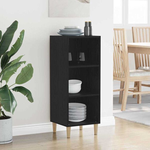 vidaXL Kabalas Juodas ąžuolas 34,5 x 32,5 x 90 cm Apdirbta mediena