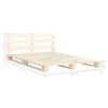 vidaXL Lovos rėmas i&scaron; palečių, 160x200cm, pu&scaron;ies medienos masyvas