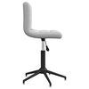 vidaXL Pasukama valgomojo kėdė, &scaron;viesiai pilkos, aksomas