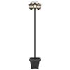 vidaXL 3-Head Lamp Post Juoda 32 x 32 x 188 cm Aliuminis ir ABS
