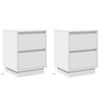 vidaXL &Scaron;alia lovos spintelė su stalčių 2 pcs Balta 39 x 34,5 x 50 cm