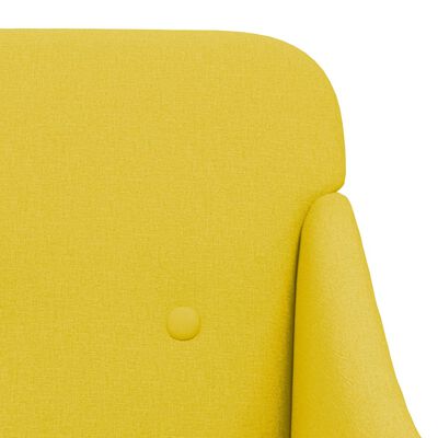 vidaXL Krėslas, šviesiai geltonos spalvos, 63x76x80cm, audinys