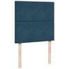 vidaXL Osmanų lovos rėmas su čiužiniais, mėlynas, 80x200cm, aksomas