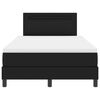 vidaXL Kiemas lova su čiužiniu Juoda 120 x 190 cm Dirbtinė oda