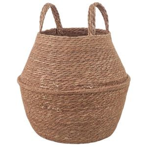 vidaXL Vazonas su rankenomis Natūrali &Oslash; 22 x 20 cm 100% Jūros žolė