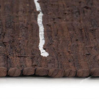 vidaXL Chindi kilimėlis, rudas, 200x290cm, medvilnė, rankų darbo