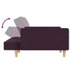 vidaXL Dvivietė sofa-lova su dvejomis pagalvėmis, violetinė, audinys
