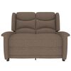 vidaXL Dvivietis atlo&scaron;iamas masažinis krėslas, taupe spalvos, audinys