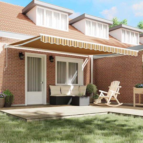 vidaXL I&scaron;traukiama markizė Dryžuotas Įvairiaspalvis 450 &times; 300 cm