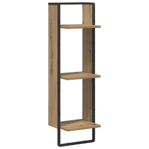 vidaXL Sieninė lentyna su lentyna Amatininkų ąžuolas 30 x 25 x 100 cm