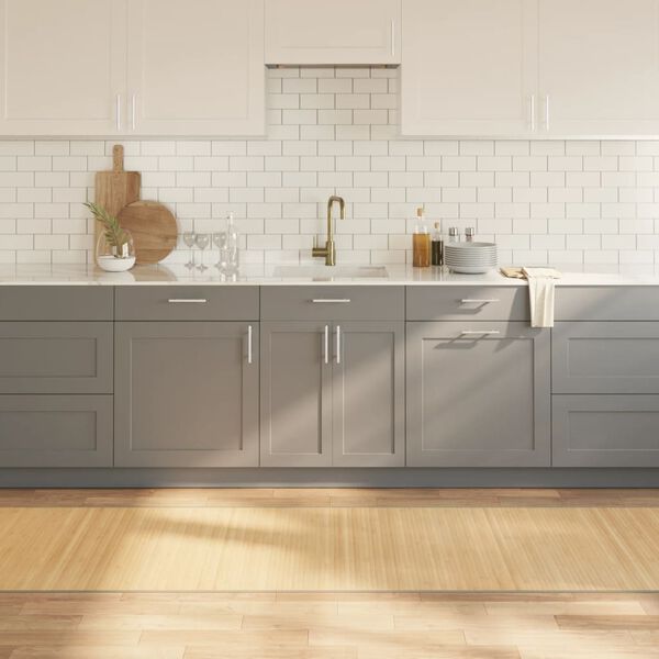 vidaXL Kilimas, &scaron;viesus natūralus, 80x400cm, bambukas, stačiakampis