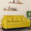 vidaXL Dvivietė sofa, geltonos spalvos, 140cm, aksomas