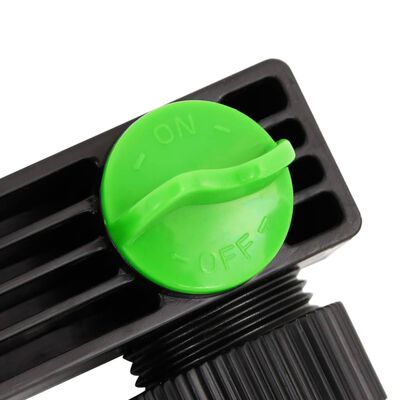 vidaXL 4 krypčių čiaupo adapteris, žalias/juodas, 19,5x6x11cm, ABS/PP