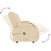 vidaXL Keturvietis atlošiamas masažinis krėslas, kreminis, audinys