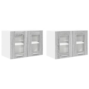 vidaXL Pakabinama spintelė 2 pcs Pilkas Sonoma 60 x 31 x 40 cm