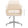 vidaXL Pasukamos valgomojo kėdės, 4vnt., kreminės spalvos, audinys